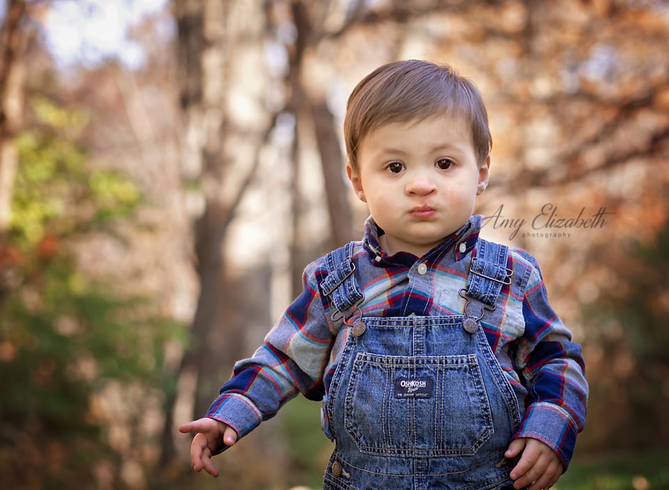 boy in overalls